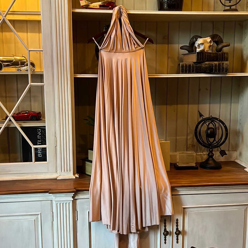 Stunning Jersey material wrap bridesmaid dress